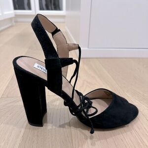 Steve Madden Black Suede Heels